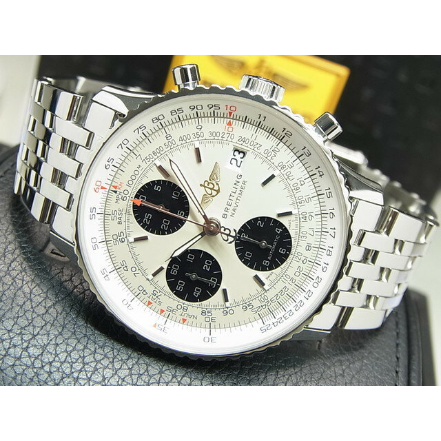 【中古】ブライトリング（BREITLING）オールドナビタイマー　ジャパンエディション　シルバー×ブラック　A132GJANP