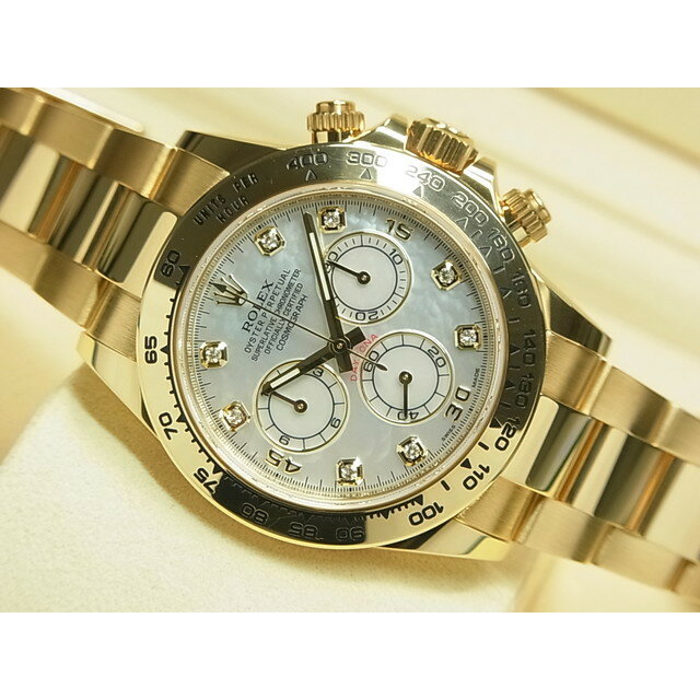 【中古】ロレックス（ROLEX）デイトナ　18Kイエローゴールド　ホワイトシェルダイヤル　116508NG