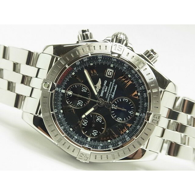 【中古】ブライトリング（BREITLING） クロノマット・エボリューション　ブラックローマン　正規 ...