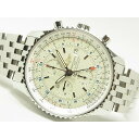 【中古】ブライトリング（BREITLING） ナビタイマーワールド　シルバー　A242G71NP ( ...