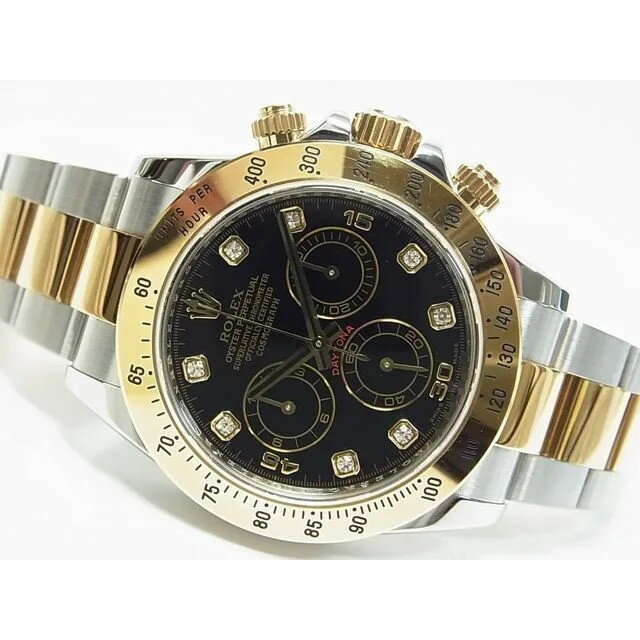 【中古】ロレックス(ROLEX)デイトナ SS&18KYG 8Pダイヤ Ref.116523G V番