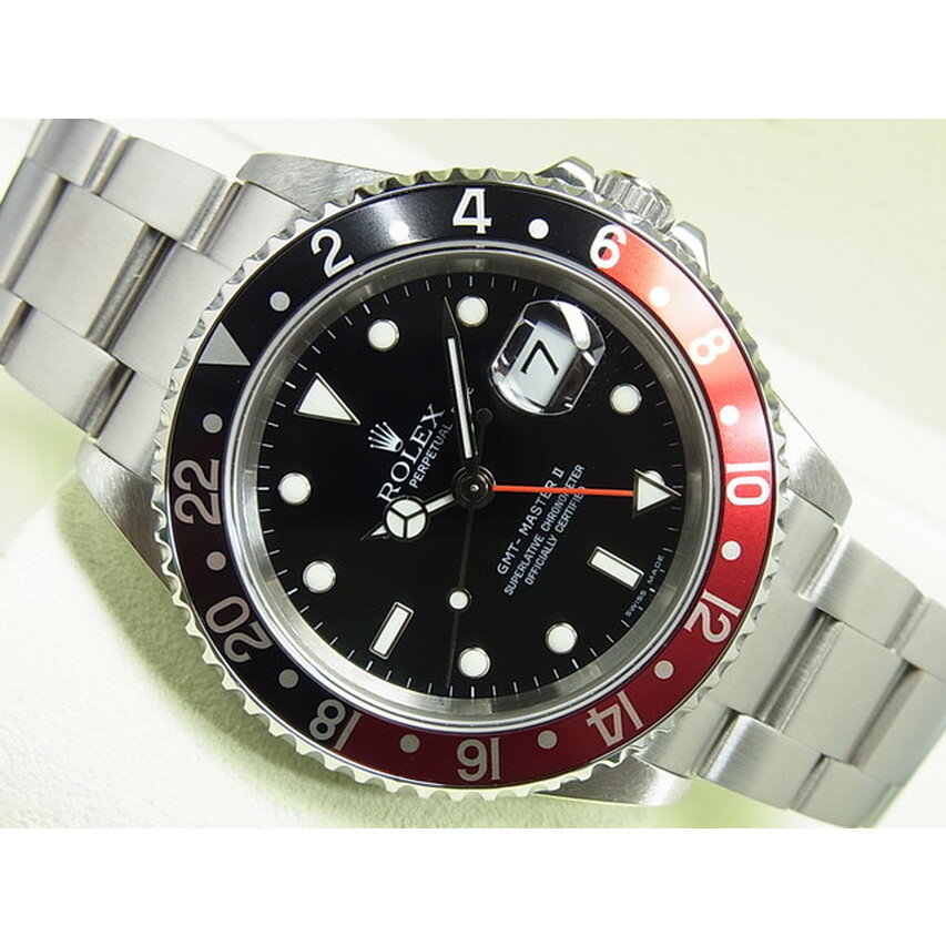 【中古】ロレックス（ROLEX）GMTマスターII　赤黒ベゼル　Ref.16710　Z番