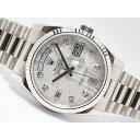 【中古】ロレックス(ROLEX)　デイデイト メテオライト8P+2バゲットダイヤ 18KWG　118239A