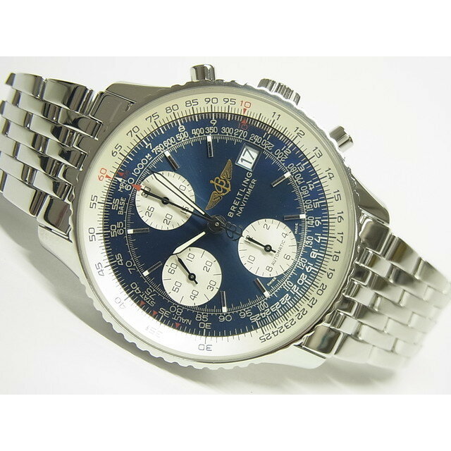 【中古】ブライトリング（BREITLING）オールドナビタイマー　ブルー文字盤　A13322