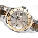 【中古】ロレックス（ROLEX） ヨットマスター　ホワイトシェル　8Pダイヤ＆3Pサファイヤインデックス　18KYGコンビ