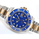 【中古】ロレックス（ROLEX） サブマリーナ デイト　ブルー8Pダイヤインデックス　18KYGコンビ　116613GLB