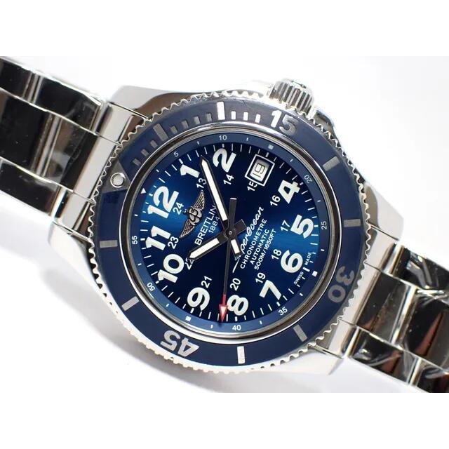 【中古】ブライトリング（BREITLING）スーパーオーシャンII　42　ブルー　ブレス仕様　A17365