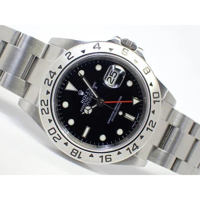 【中古】ロレックス（ROLEX）エクスプローラーII　16570　ブラック　ルーレットあり　Z番　正規品