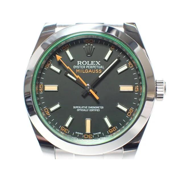 【中古】ロレックス（ROLEX）ミルガウス・グリーンガラス　116400GV　2019年　正規品