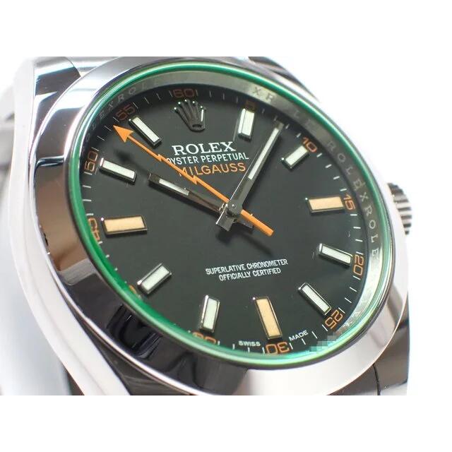 【中古】ロレックス（ROLEX）ミルガウス・グリーンガラス　116400GV　2019年　正規品