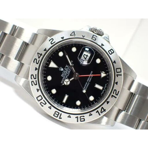 【中古】ロレックス(ROLEX)エクスプローラーII ブラック文字盤 16570 ランダム番 ’11年 【中古】ロレックス(ROLEX)エクスプローラーII ブラック文字盤 16570 ランダム番 ’11年
