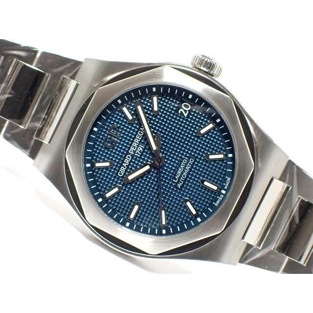 【中古】ジラール・ペルゴ(GIRARD-PERREGAUX)ロレアート 42MM ブルー Ref.81010 正規品