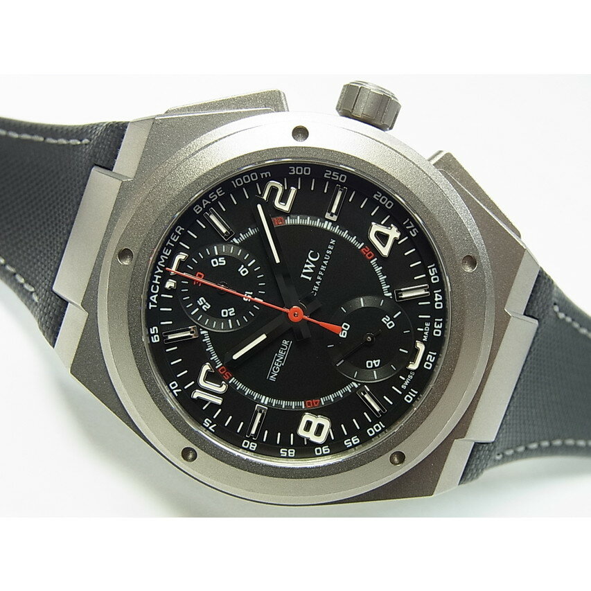 【中古】IWC　IW372504インヂュニア・クロノグラフ　AMGチタン　ブラック文字盤　正規品