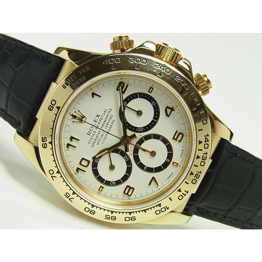 【中古】ロレックス(ROLEX)デイトナ・エルプリメロRef.16518　18KYG　ホワイトAR文字盤S番