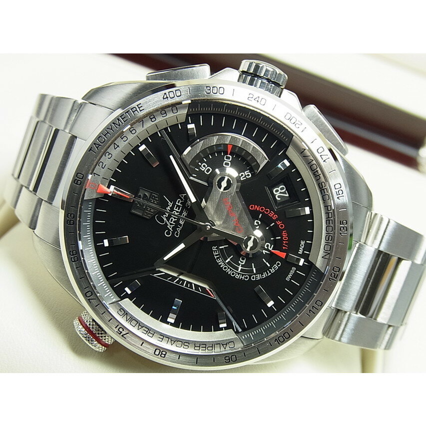 【中古】タグ・ホイヤー（TAG HEUER)グランドカレラ・キャリバー36RS・クロノグラフブラック ...