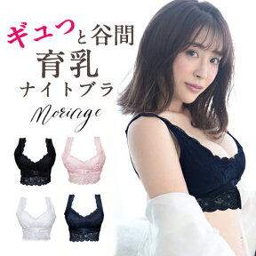 【全品P5倍以上！最大11%OFFクーポン】ナイトブラ 育乳 育乳ブラ バストアップ ブラ 下着 女性 谷間 脇肉 ボリューム アップ セクシー ブラジャー ブラ 大きいサイズ 脇高 レディース かわいい 可愛い Moriage モリアージュ プラス ナイトブラ 0