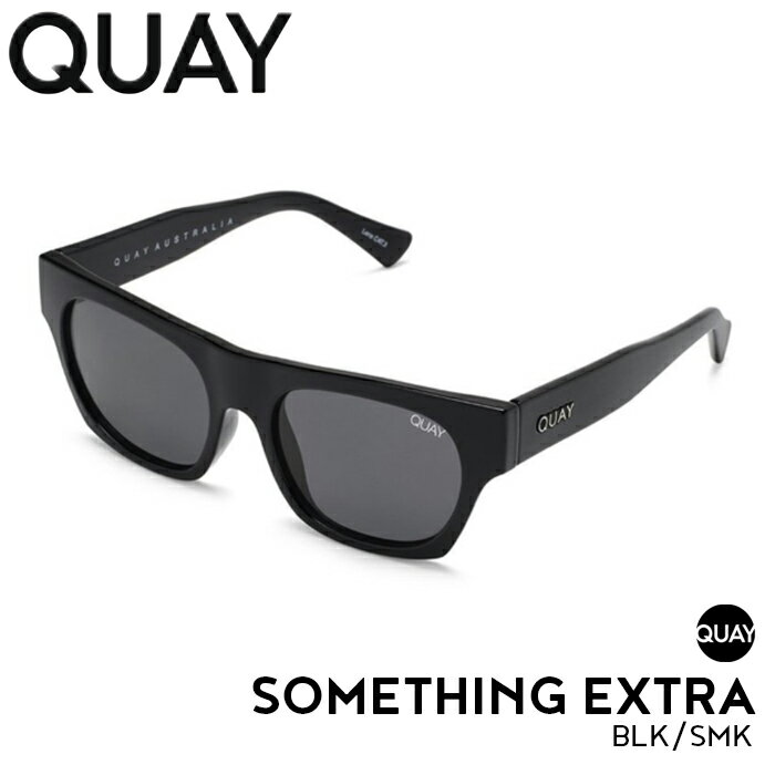 【30％OFF】【ポイント5倍】サングラス QUAY AUSTRALIA キーオーストラリア SOMETHING EXTRA ブラック スモークレンズ スクエア レトロ ファッション おしゃれ 男女兼用 旅行 UVカット PC用 オフィシャル正規店