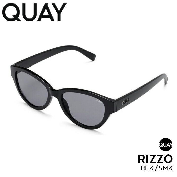 【30％OFF】【ポイント5倍】サングラス QUAY AUSTRALIA キーオーストラリア RIZZO ブラック スモークレンズ キャットアイ レトロ ファッション おしゃれ 男女兼用 旅行 UVカット PC用 オフィシャル正規店