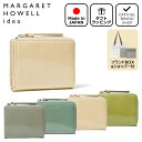 【正規販売店】MARGARET HOWELL idea ホーサ L字ファスナー折り財布［マーガレットハウエル アイデア］ 折りたたみ財布 ブランド 二つ折り ミニ ウォレット コンパクト 本革 レザー エナメル 小さい シンプル かわいい おしゃれ 日本製 レディース バッグマニア