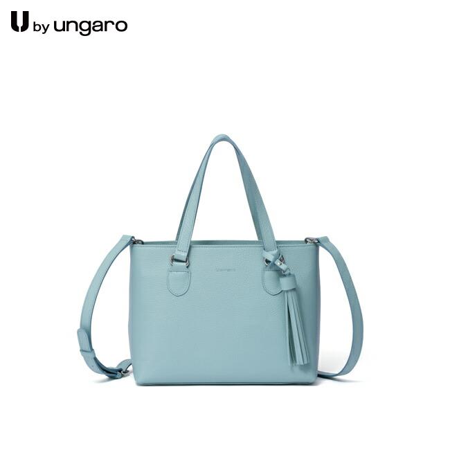 ユーバイ ウンガロ フォーマルバッグ レディース 【正規販売店】U by ungaro アデル 2WAYトート［ユーバイ ウンガロ］ トート バッグ ブランド ショルダー 本革 レザー 斜めがけ 肩掛け 底鋲 自立 ファスナー 通勤 通学 お仕事バッグ 大人 フォーマル おしゃれ きれいめ タッセル付き 日本製 レディース バッグマニア