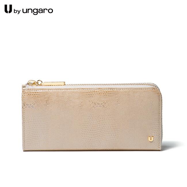 【正規販売店】U by ungaro ピエッツ L字ファスナー長財布［ユーバイ ウンガロ］ 長財布 ブランド 本革 レザー 大容量 軽量 小銭入れ 大きく開く カードがたくさん入る 使いやすい 大人 かわいい おしゃれ レディース バッグマニア