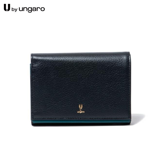 【正規販売店】U by ungaro ソフィア L字ファスナー折り財布［ユーバイ ウンガロ］ 折りたたみ財布 ブランド 二つ折り 本革 レザー ミニ ウォレット コンパクト 軽量 カードたくさん シンプル おしゃれ 大人 レディース バッグマニア