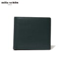 ミラショーン 【正規販売店】mila schon CALF LEATHER 小銭入付二つ折り財布 [ミラ・ショーン] 折りたたみ財布 ブランド 二つ折り 本革 レザー コンパクト ミニ ウォレット 小さい シンプル ミラショーン メンズ バッグマニア