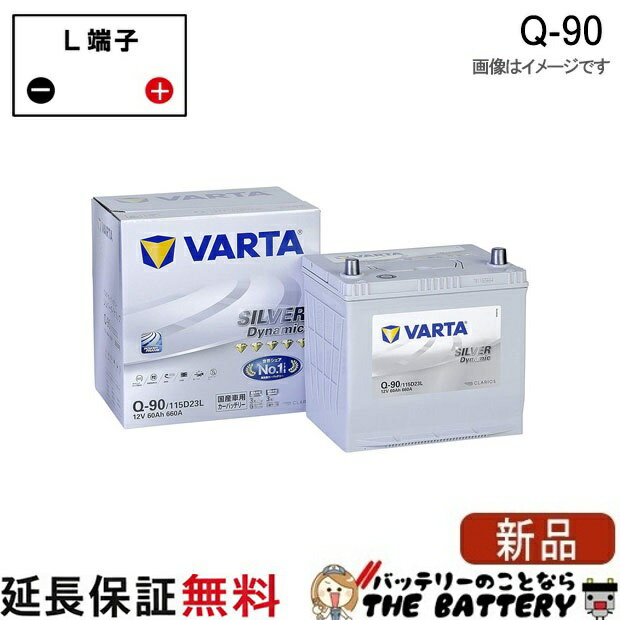 楽天市場】varta q-90/115d23l バッテリー（ブランドバルタ）の通販