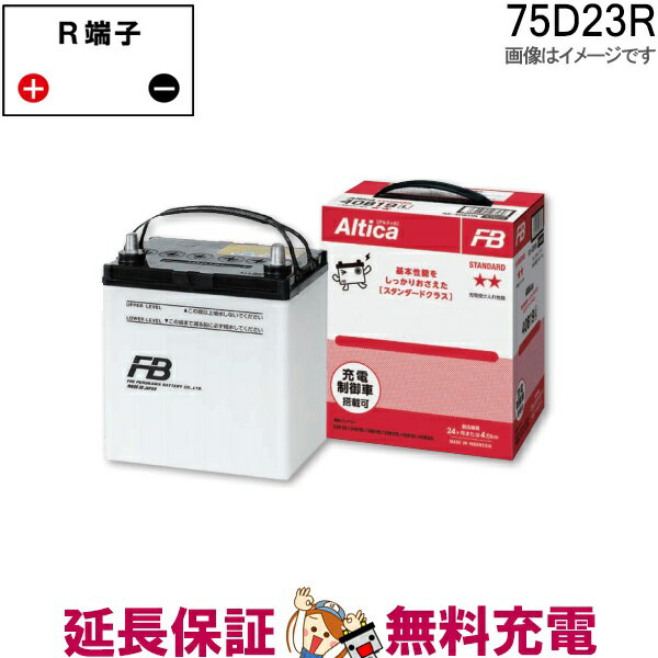 楽天市場】90D23R□充電制御車対応□カーバッテリー 【75D23R