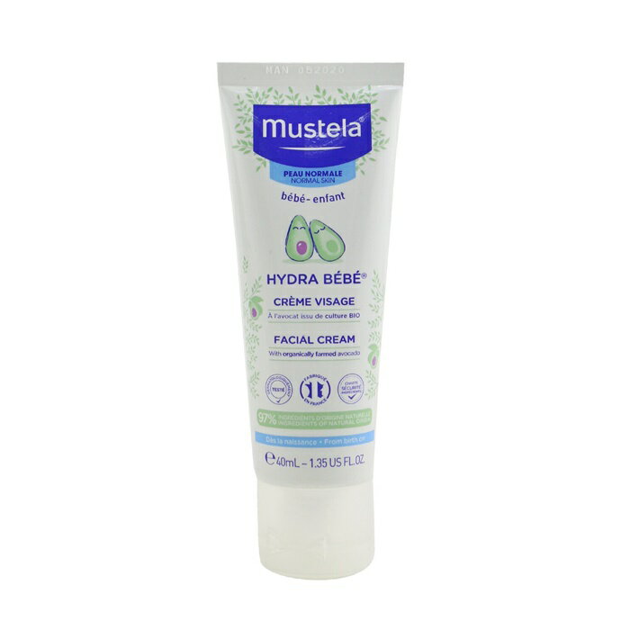 【月間優良ショップ受賞】 Mustela Hydra-Bebe Facial Cream With Organic Avocado - Normal Skin ムステラ ヒドラベベ フェイシャル クリーム オーガニック アボカド配合 - ノーマル肌 40ml/1…