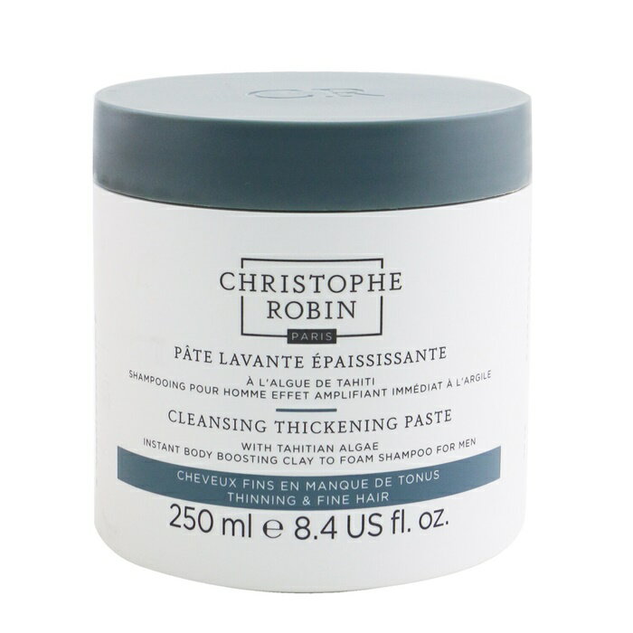 【月間優良ショップ受賞】 Christophe Robin Cleansing Thickening Paste with Tahitian Algae For Men (Instant Body Boosting Clay to Foam Shampoo) 送料無料 海外通販