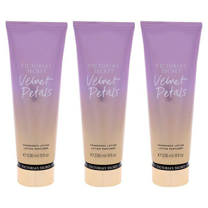 【月間優良ショップ受賞】 Victorias Secret Velvet Petals Fragrance Lotion - Pack of 3 Body Lotion ヴィクトリアズ・シークレット ..