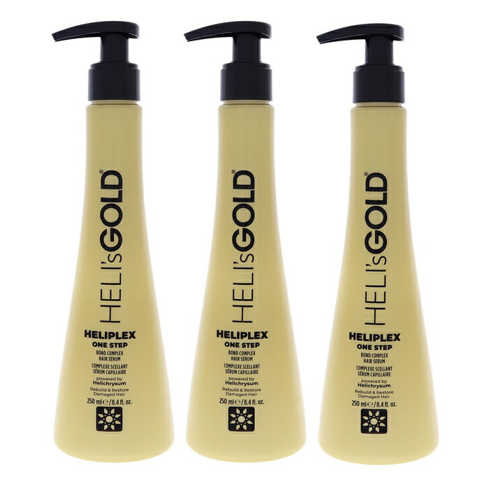 楽天The Beauty Club【月間優良ショップ受賞】 Helis Gold Heliplex One Step Hair Serum - Pack of 3 ヘリスゴールド ヘリプレックスワンステップヘアセラム-3パック 8.4 oz 送料無料 海外通販