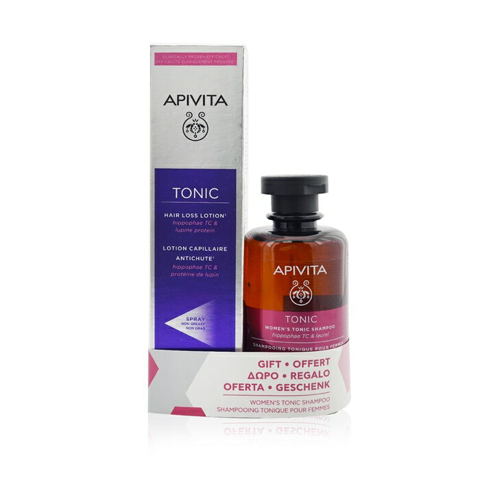 【月間優良ショップ受賞】 Apivita Hair Loss Lotion with Hippophae TC Lupine Protein 150ml (Free: Women 039 s Tonic Shampoo with Hippophae TC Laurel - 送料無料 海外通販