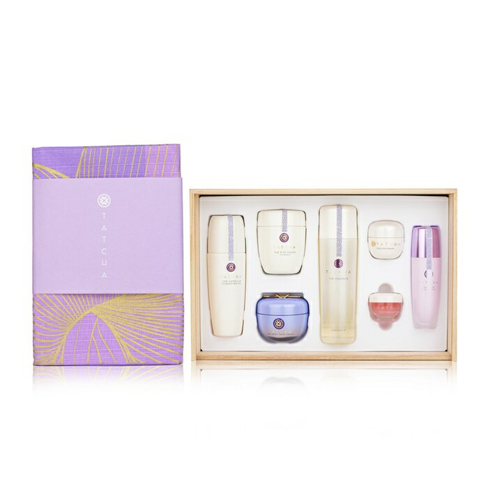 ڷͥɥå׼ޡ Tatcha Special Edition Luxury Kiri Set: The Camellia Cleansing Oil, The Rice Polish, The Essence, The Dewy Skin Cream, The S ̵ 