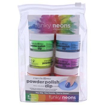 【月間優良ショップ受賞】 Cuccio Pro Pro Powder Polish Nail Colour Dip System - Funky Neons Neon Yellow, Neon Green, Neon Orange, Neon Tangeri 送料無料 海外通販