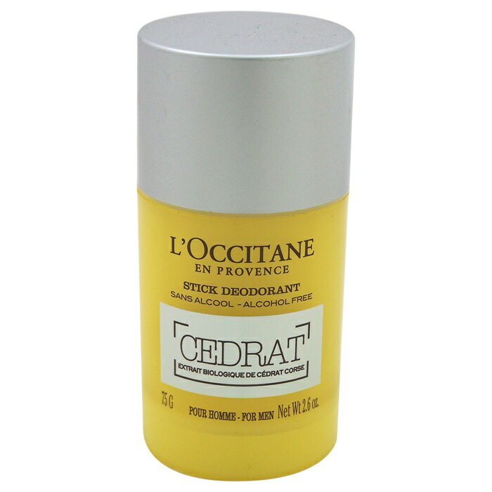  L'Occitane Cedrat Stick Deodorant Deodorant Stick 2.6 oz 送料無料 海外通販