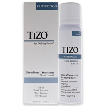 ڷͥɥå׼ޡ Tizo SheerFoam Body And Face Non-Tinted SPF 30 Sunscreen ƥ SheerFoamܥǥȥե̵忧SPF30Ƥߤ 3.5 oz ̵ 