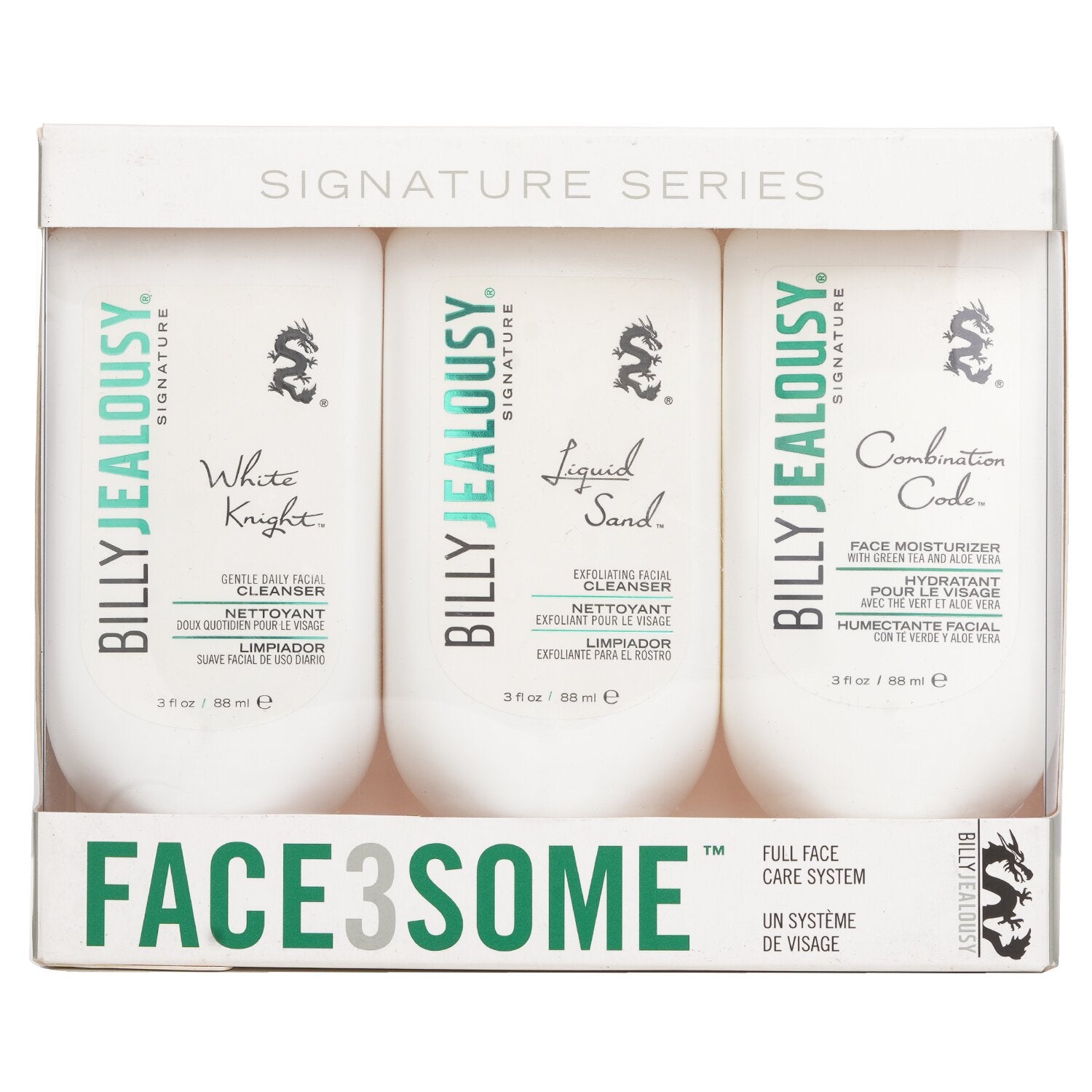 ڷͥɥå׼ޡ Billy Jealousy Face3Some Kit: Face Moisturizer 88ml + Exfoliating F...