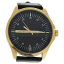 Louis Villiers AG3804-04 Gold/Black Leather Strap Watch by Louis Villiers for Men - 1 Pc Watch