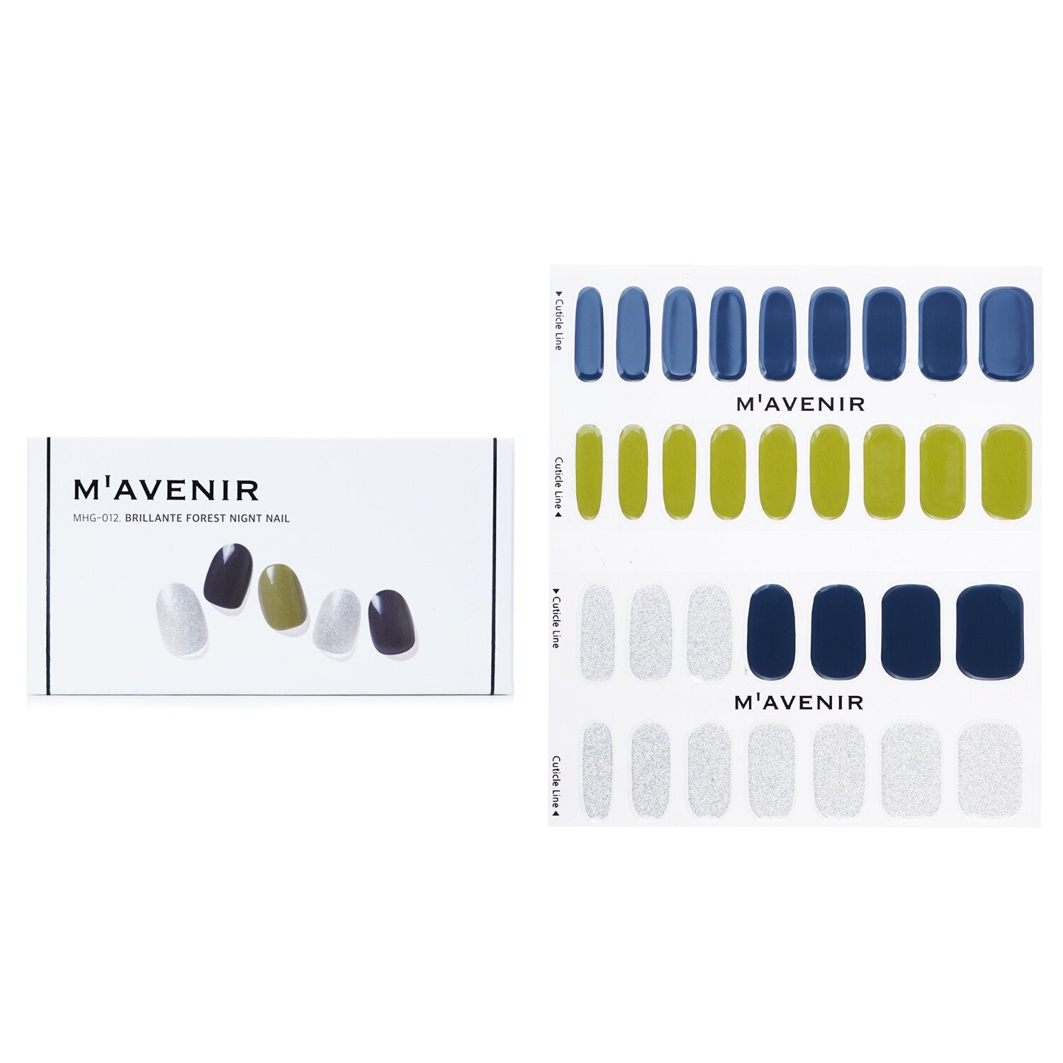 【月間優良ショップ受賞】 Mavenir Nail Sticker (Blue) - # Brillante Forest Nignt Nail Mavenir Nai..