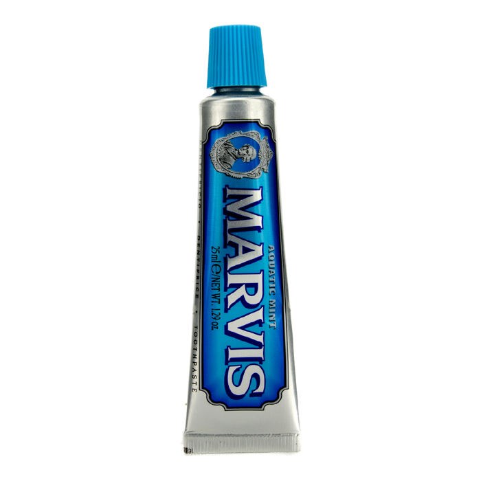  マービス歯磨き粉 Marvis Aquatic Mint Toothpaste (Travel Size) マーヴィス アクアティック ミント トゥースペースト トラベルサイズ 携帯用 25ml/1.29oz 送料無料 海外通販