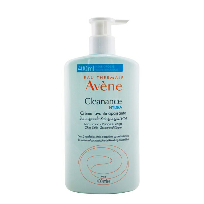 【月間優良ショップ受賞】 Avene Cleanance HYDRA Soothing Cleansing Cream アベンヌ クリーナンス ヒュドラ クリーム 400ml/13.3oz 送料無料 海外通販