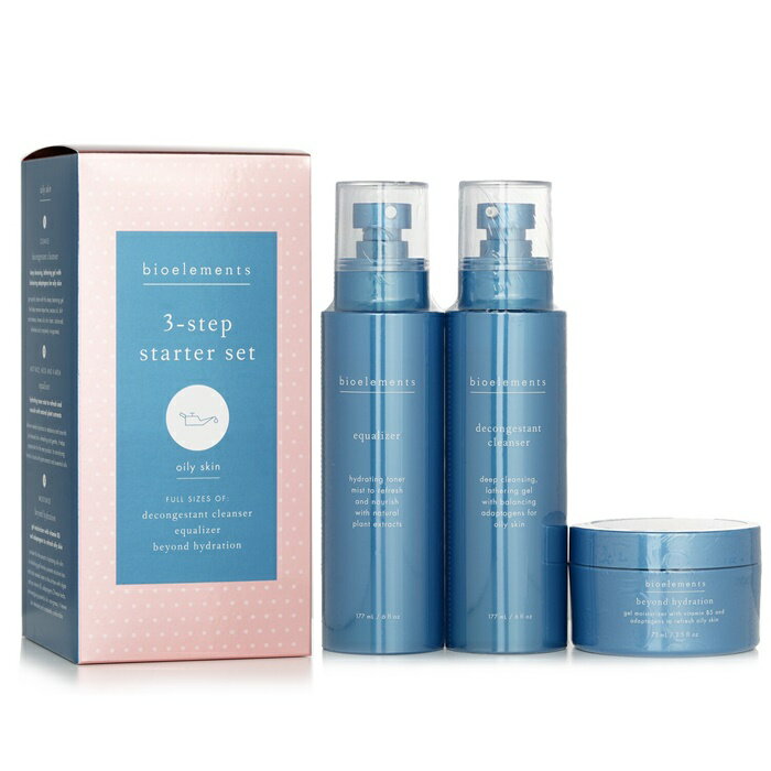 楽天The Beauty Club【月間優良ショップ受賞】 Bioelements 3-Step Starter For Oily Skin Set バイオエレメンツ 3-Step Starter For Oily Skin Set 3pcs 送料無料 海外通販