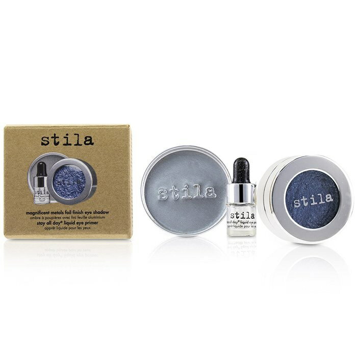 ڷͥɥå׼ޡ Stila Magnificent Metals Foil Finish Eye Shadow With Mini Stay All Day Liquid Eye Primer - Metallic Cobalt ƥ ޥ˥ե ᥿ ̵ 