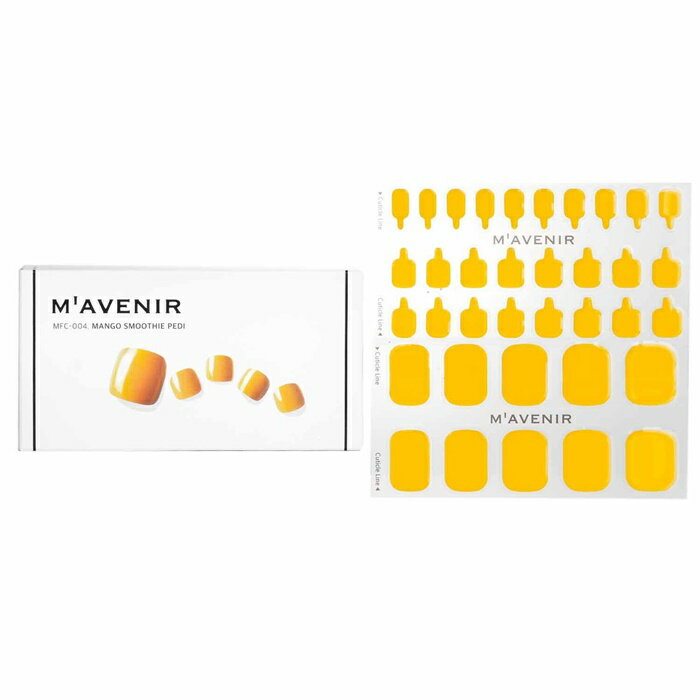 【月間優良ショップ受賞】 Mavenir Nail Sticker (Yellow) - # Mango Smoothie Pedi Mavenir Nail Stic..