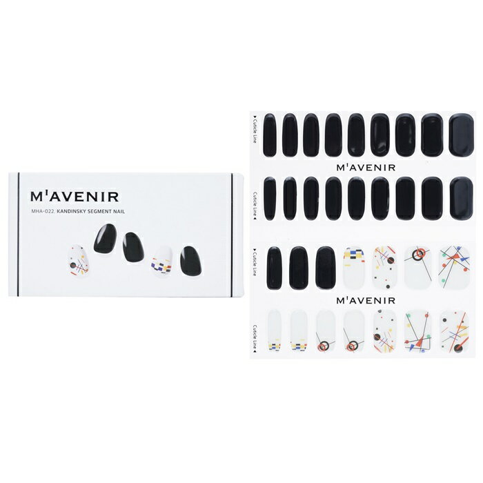  Mavenir Nail Sticker (Black) - # Kandinsky Segment Nail Mavenir Nail Sticker (Black) - # Kandinsky Segment Nail 32pcs 送料無料 海外通販