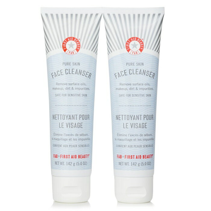 【月間優良ショップ受賞】 First Aid Beauty Pure Skin Face Cleanser Duo Pack (For Sensitive Skin) ファーストエイド ビューティ Pure Skin Face Cleanser Duo Pack (For 送料無料 海外通販