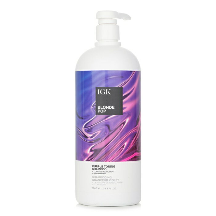 【月間優良ショップ受賞】 IGK Blonde Pop Purple Toning Shampoo IGK Blonde Pop Purple Toning Shampoo 1000ml/33.8oz 送料無料 海外通販