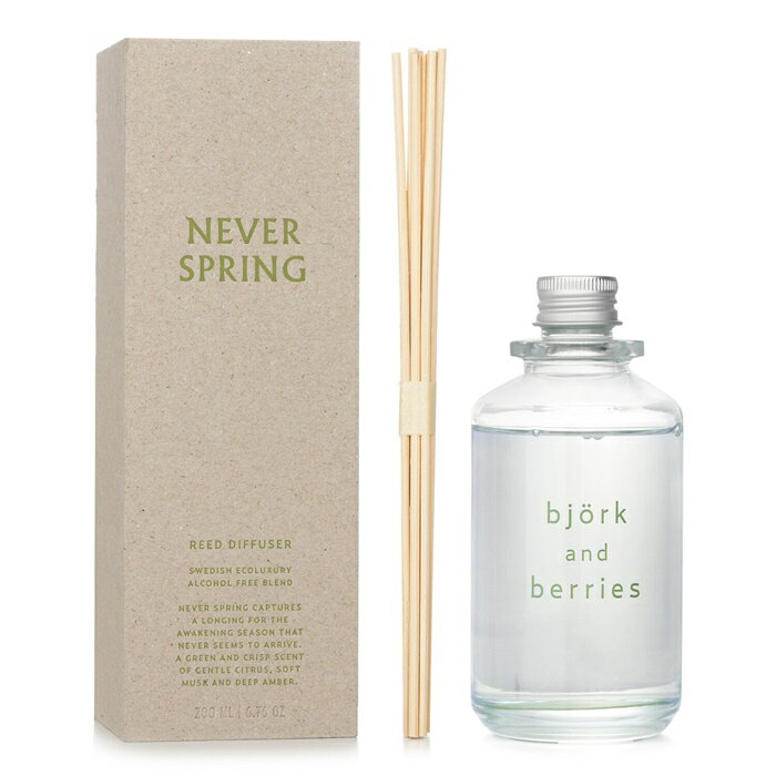 yԗDǃVbv܁z Bjork & Berries Never Spring Reed Diffuser rN & x[Y Never Spring Reed Diffuser 200ml/6.76oz  COʔ